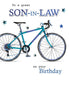 Great Son In Law Bicycle Design Birthday Card