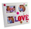 Love 3 Aperture Embroidered Photo Frame