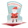 Granddaughter Cute Die Cut Santa Christmas Card 'Nice Surprises'