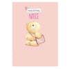 Gus Teddy Design Niece Pink Color Birthday Card