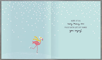 Flamingo Design Lovely Niece Special Christmas Card