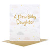 New Baby Daughter Cloud Design Congratulation Card