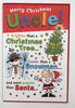 For Uncle Xmas Tree Snowman And Santa Design Christmas Card