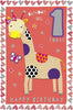 1st Today Girl Giraffe Birthday Card