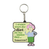 I Always Start My Diet Aunty Acid 3D Rubber Keyring