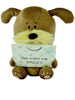 Lots of Woof - Woof Soft Toy Dog - Holding a Plaque - You make me SMILE - 8"