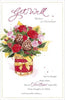 A Get Well Wish Flower Pot Design Christmas Card