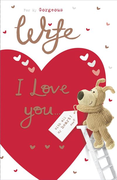 Boofle Standing on Ladder Valentine's Day Card