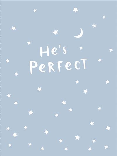 He's Perfect Moon And Stars Baby Boy Birth Congratulations Card