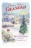 For Grandad Snowfall Scenery Design Christmas Wishes Card