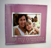 I Love Grandma Pink Glass Photo Frame