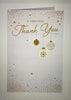 Sparkling Gold Star Design Thank You Christmas Card