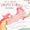 Cute Unicorn Design Special Daughter Birthday Card