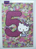 Hello Kitty Age 5 Birthday Card