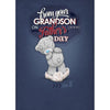 From Your Grandson Me to You Bear With Big Shoes Father's Day Card