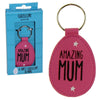 Amazing Mum Eggcellent Pink Keyring