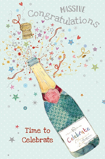 Congratulations Time To Celebrate Greetings Card