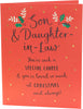 Son & Daughter In Law Typography Christmas Card