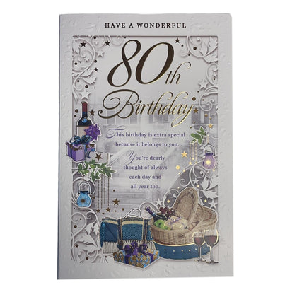 Have a Wonderful 80th Birthday Opacity Card