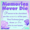 Memories Never Die...Sentimental Fridge Magnet Christmas, Birthday Gift