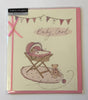 Luxury Hand Finished New Baby Girl Card