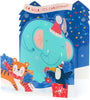 Go Wild Cute Elephant Design Kids Christmas Card