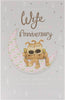 Boofles Sitting on Moon Wife Wedding Anniversary Card