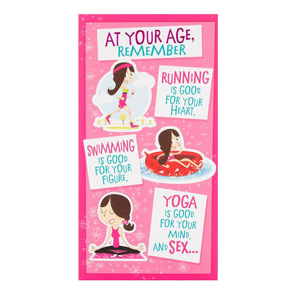 Funny Birthday Card 'At Your Age' 