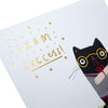 Cute Illustrated Cat Design Exam Success Congratulations Card