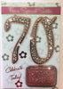 Sister 70 Celebrate Today! Beautiful Purse Design Birthday Card