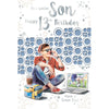 To a Special Son Happy 13th Birthday Have a Great Day Celebrity Style Greeting Card