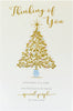 Thinking of You Gold Foiled Decorative Tree Christmas Card