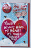 I Totally Adore You Cute Couple Christmas Badge Card