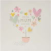 Mum Handmade Birthday Card with Hearts And Flowers