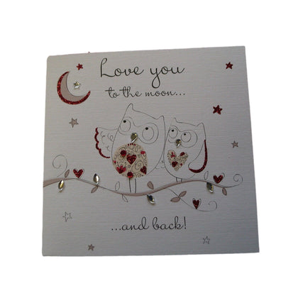 Luxury Valentine's Day Card by Second Nature Love You To The Moon...