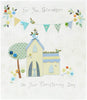 For Grandson Glitter Finished Christening Day Card