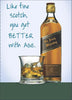 Fine Scotch Better With Age Humorous Male Birthday Card