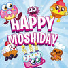 Foodies Happy Moshiday Moshi Monsters 3D Holographic Birthday Card