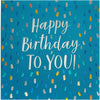 Metallic Foil Dots Design Male Birthday Celebration Card