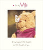 For My Wife Winnie The Pooh With Butterfly Design Valentine's Day Card