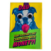 Dad Funny Dog Tongue out Design Father's Day Card