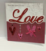 Second Nature Collectable Keepsakes Valentine's Day Card with Love Lettering and Hearts