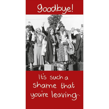 Hanson White Goodbye Greetings Card People Waving 