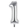 Giant Foil Silver 1 Number Balloon