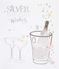 Silver Anniversary Wishes With Gems And Sequins Finished 25th Anniversary Card