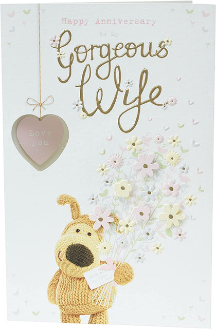 Gorgeous Wife Cute And Romantic Boofle Anniversary Card