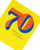 Bright Neon 70th Birthday Card