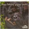 The Comedy Wildlife Grumpy Gorilla Blank Inside Birthday Card