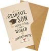 Stylish Gold Finish Son Graduation Congratulations Card