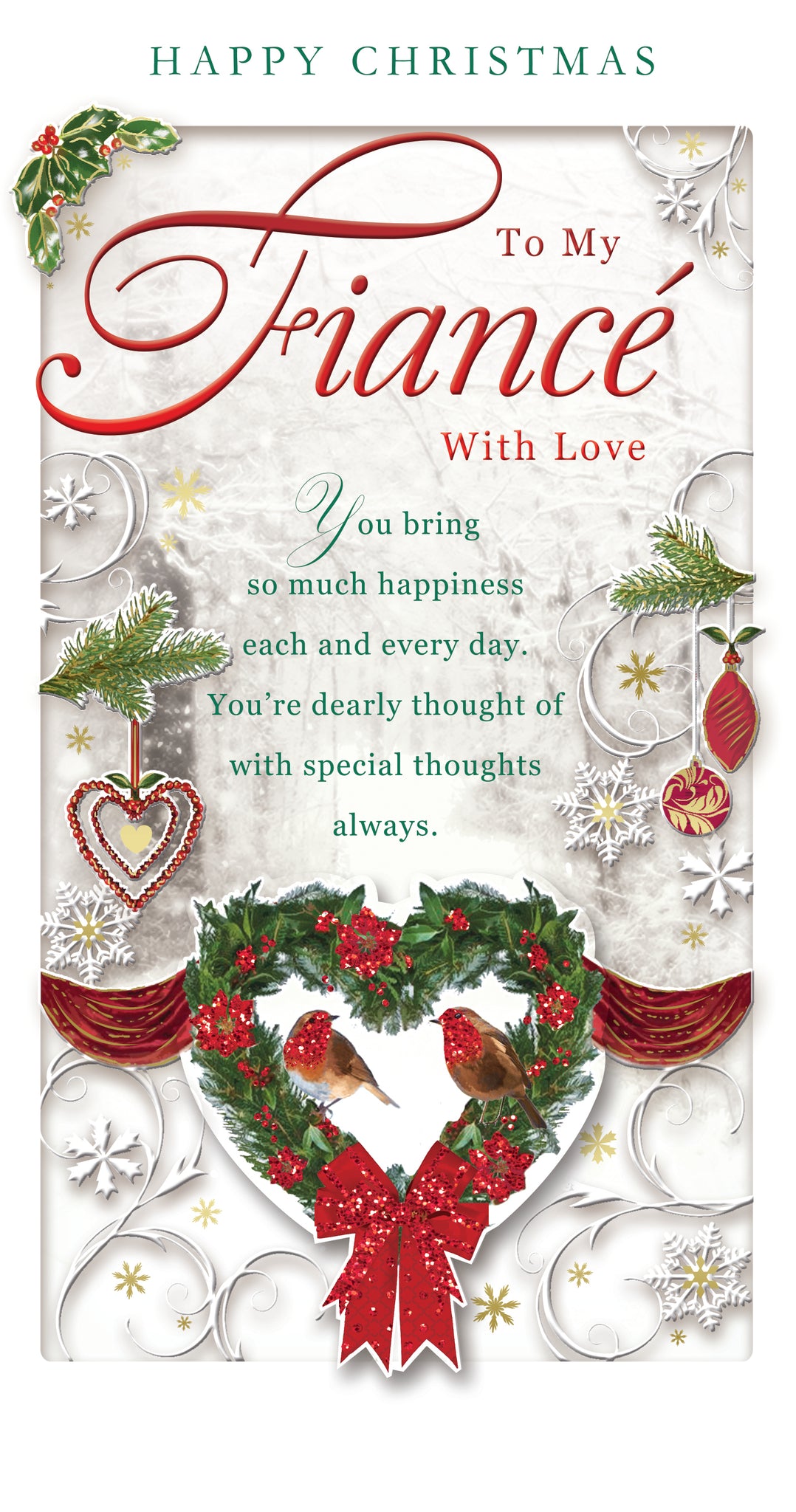 Love Heart Holiday Card template
